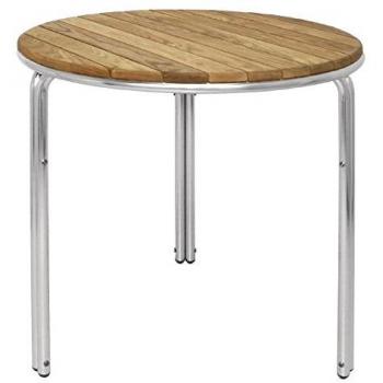 Bolero 720x600mm Round Ash & Aluminium Stacking Table