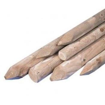 Tige de bois circulaire sans extrémités, 250 cm de long, 6 cm de diamètre