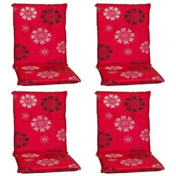 NYVI Floral Sitzauflage für Gartenstühle 4er Set