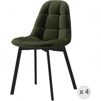 Stellia Verde Terciopelo + Soporte Metálico