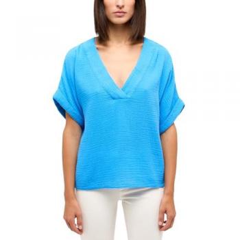 Mustang Bluse für Damen Blau Relaxed Fit