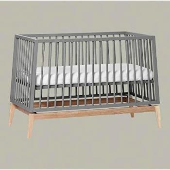 Lit bébé évolutif chêne gris Leander 60x120