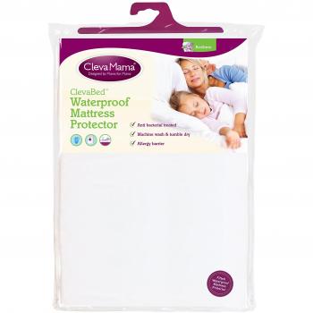 ClevaMama Leak Proof Mattress Protector and Fitted Cotton Sheet for Small Double Bed