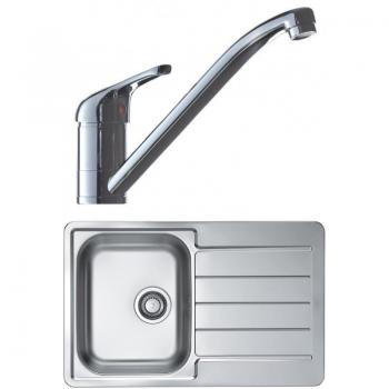 Set lavello incasso Linea 80, modello Riviera, acciaio inox cromato + regalo