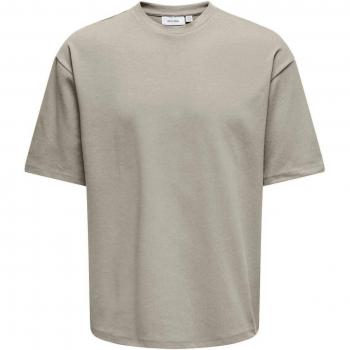 T-Shirt Only & Sons Caspian Aut Grigio Argento