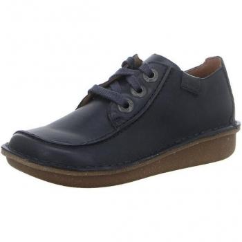 CLARKS Damen Halbschuhe aus Leder, navy, Gr. 41