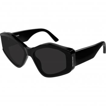 Balenciaga Sunglasses for Women, Color: Black (Col. 001), Size: 66 MM, Oversized Acetate Frame with Balenciaga Logo Print