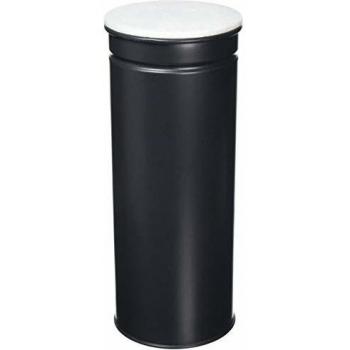 One‑Size Brompton Spaghetti Canister – Powder Coated Iron, Carbon, Sold by Garden Trading