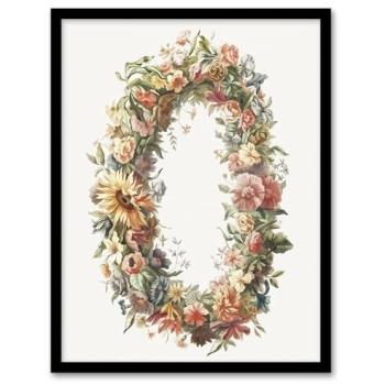 White Petal Ring Wall Decor – 8” Square