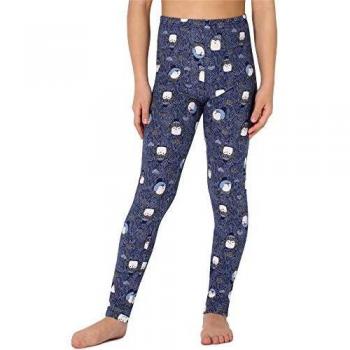Merry Style Lange Leggings für Mädchen MS10-337 (Marineblau/Pinguine, 122 cm)