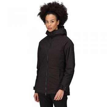 Regatta Sanda II Chaqueta Negra Impermeable con Aislamiento para Mujer Talla 16