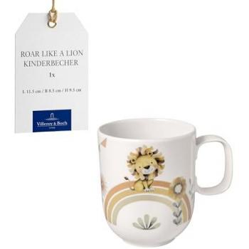 Boho Kids Kinderbecher Roar like a Lion – Spülmaschinenfest, Mikrowellensicher, Tiermotiv Löwe und Affe, Premium Porzellan