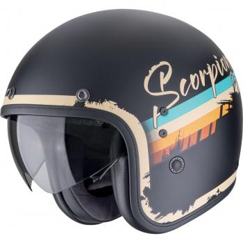 Casco Moto Jet Custom Scorpion BELFAST EVO ADONIS Nero opaco taglia 2X