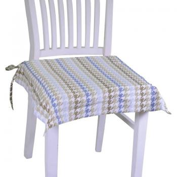Sedia Comfort: Cuscino London Avio 40x40 cm, 4 cm di Altezza