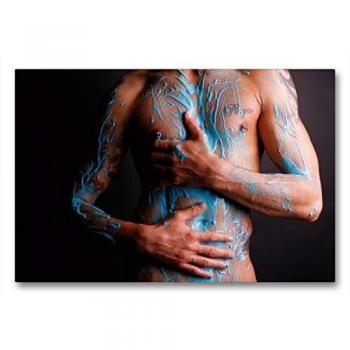 CALVENDO Premium Canvas Print „Blaues Farbenspiel“ 90 × 60 cm
