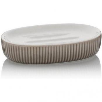 Porte-savon élégant Ava de Kela en céramique gris