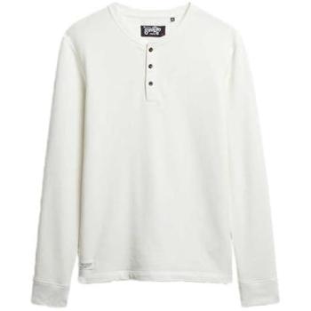 T-shirt Superdry Henley Grandad Cream Taille XL