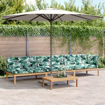 VidaXL Set de sofás de palets de jardín y cojines 4 pzas madera acacia