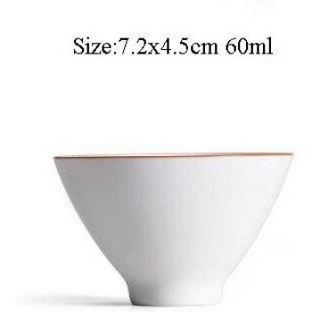 Elegant White Porcelain Tea Cup Set