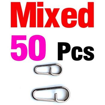 Fishing Tackle 50Pcs Bent Head Split Rings 16mm & 21mm