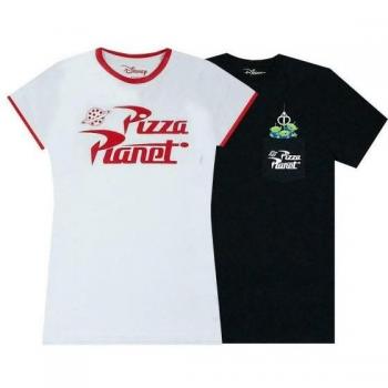 T-shirt féminin Toy Story Pizza Planet Alien (2 pièces) XL Blanc & Noir