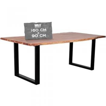 Akazienholz Esstisch Catania U-Form 160 x 90 cm