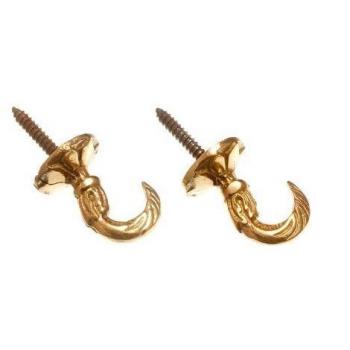 Curtain Tie Back Hooks Egyptian Solid Brass 30MM