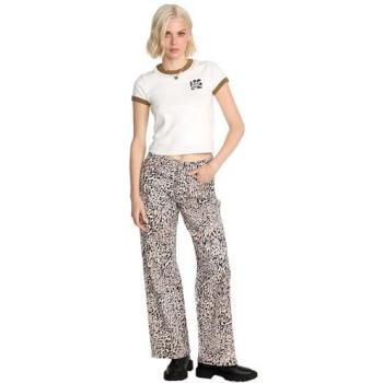 Volcom Stoned Bf Low Rise Animal Graphic Pants – Women's 27 (Brown)