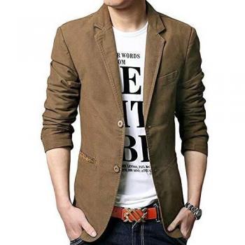 Allthemen Herren Blazer Braun – XS, sportlicher Freizeitlook