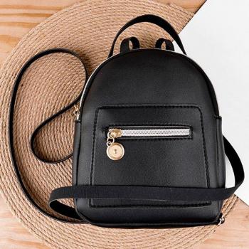 Compact Black Backpack for Women