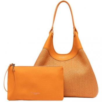 Bolso Gianni Chiarini Dua en paja con asas de cuero