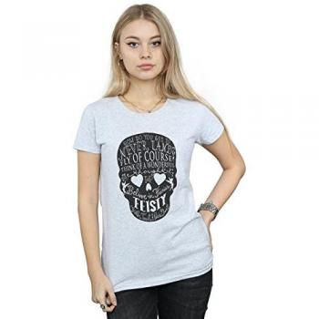 Women’s Grey Tinker Bell Skull Shirt – Size M