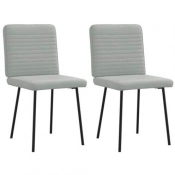 Vidaxl: Sillas de comedor en terciopelo gris claro (2)