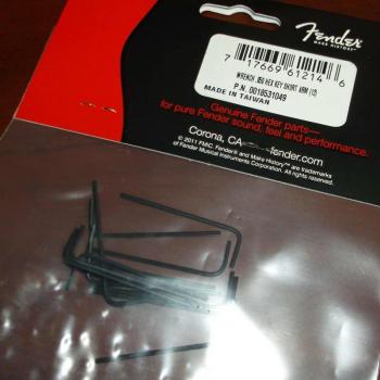 Fender E-Gitarre Ersatzteilset, Höhenverstellungswerkzeug Hex .050