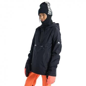 Burton Pillowline: Chaqueta Negra Mujer 2L GORE‑TEX con Capucha Ajustable