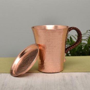 Taza de Madera de Mango con Acabado en Cobre