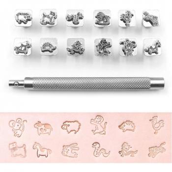 Set de Artesanía de Relieve para Cuero, Motivos Zodiacales y Estrellas