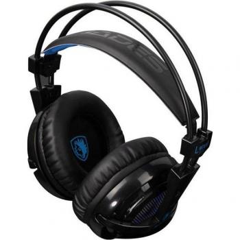 Sades Gaming‑Headset Locust Plus SA‑904 (kabelgebunden) – Schwarz/Blau