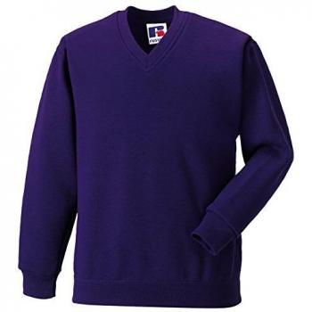 Schoolgear Purple V-Neck Youth Sweattop (3‑4)