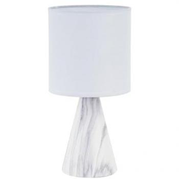 Lampe de table blanche en céramique 12,5 x 24,5 x 12,5 cm Versa