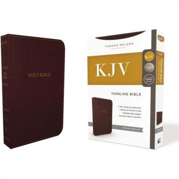 Kjv, Thinline Bible, Standard Print, Imitation Leather, Burgundy, Red Letter Edition