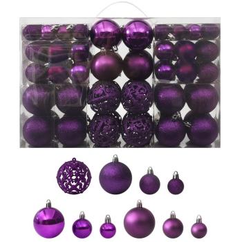 Set de Boules de Noël Violet 100 pcs