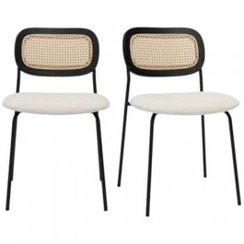 Sedie Eleganti “Miranda” con Intreccio di Rattan