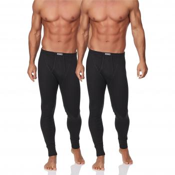 Timone Ropa Interior Térmica Hombre Lote de 2 Calzoncillos Largos TISS001 (Negro, XXL)