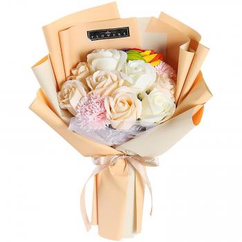 Flor Preservada Rosa y Clavel