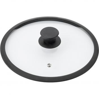 Glasdeckel von Karl Krüger, schwarz, 24 cm