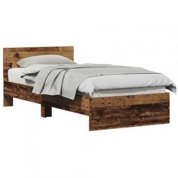 Vintage Wooden Headboard Bed Frame 75x190 cm – Mattress Not Included
