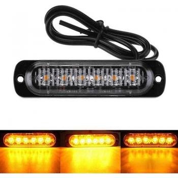 DC 12V-24V Yellow LED Flash Light for Trucks 18W