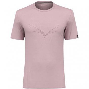 SALEWA Puez Eagle Sketch Schwarzes Merinot-Shirt Herren, Größe 50