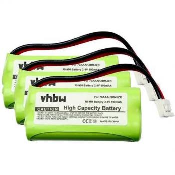 Vhbw kit de 3 batteries 700mAh pour téléphone fixe